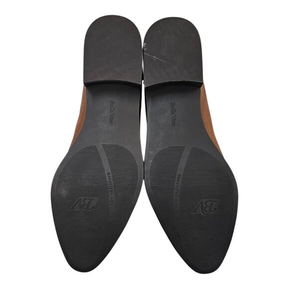 Bella Vita Ohara Burnished Leather Loafer Women 12M Camel Slip On Block Heel NEW - Picture 7 of 16